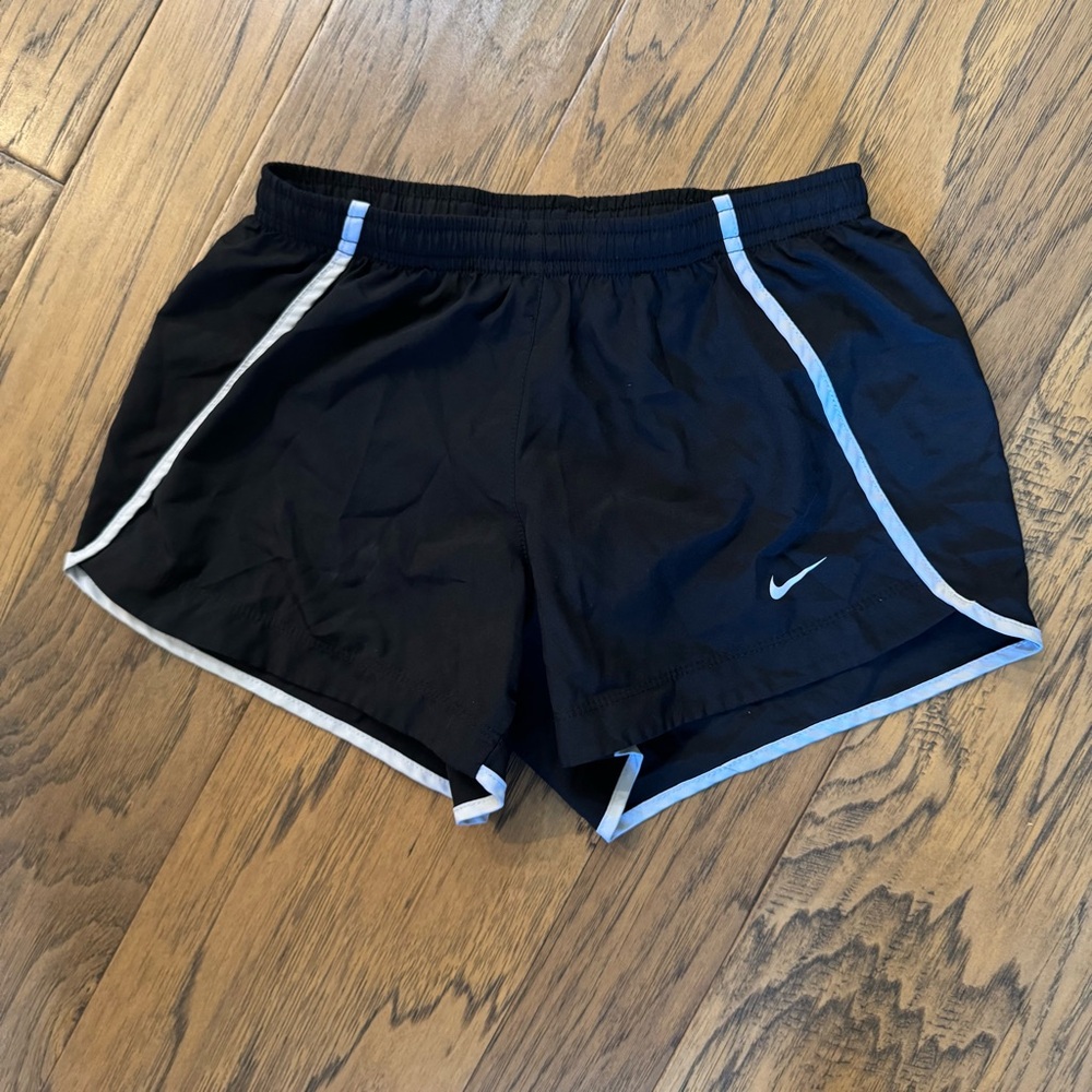 Kids’s Nike Black Athletic Shorts with White Trim